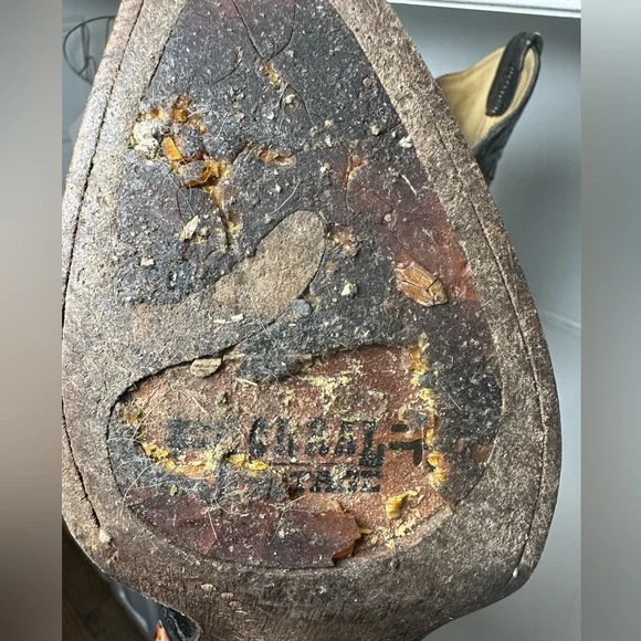 **SOLD**Corral Women’s 8.5M Black Embroidered Cowboy Boots Distressed Western - Picture 9 of 10